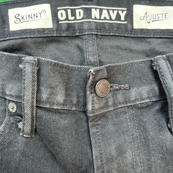 Old Navy Men Black Skinny Ajuste Jeans - Picture 2 of 5